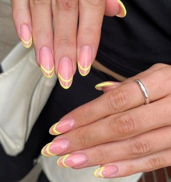 Good Yellow French Tip Nails For Women