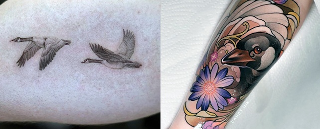 Goose Tattoo on Pinterest  Brooklyn tattoo Duck tattoos and Tattoos  Duck  tattoos Goose tattoo Tattoos