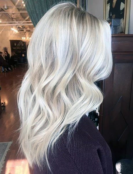 Gorgeous And Hottest White Blonde Layered And Textured Womens Hairstyle