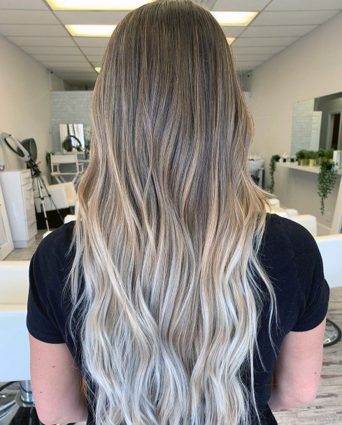 Gorgeous Ash Blonde Balayage Highlights In Light Brown Hair For Women