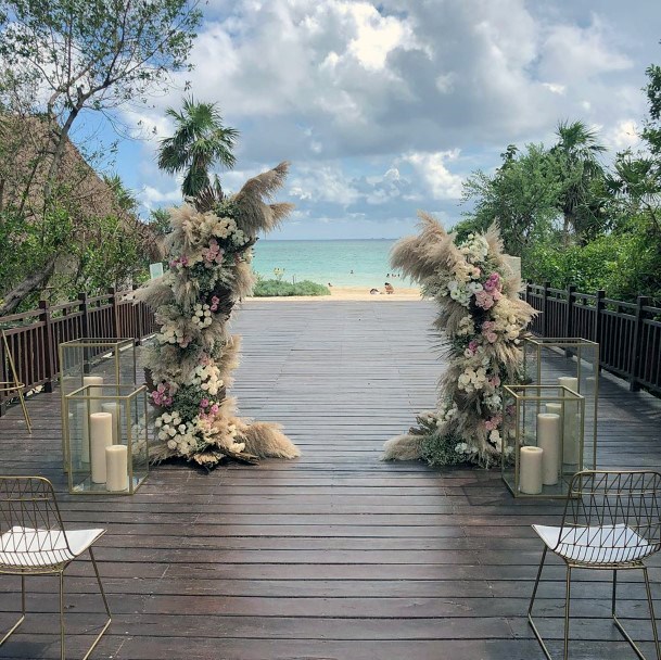 Gorgeous Beach Side Wedding Ceremony Decorations