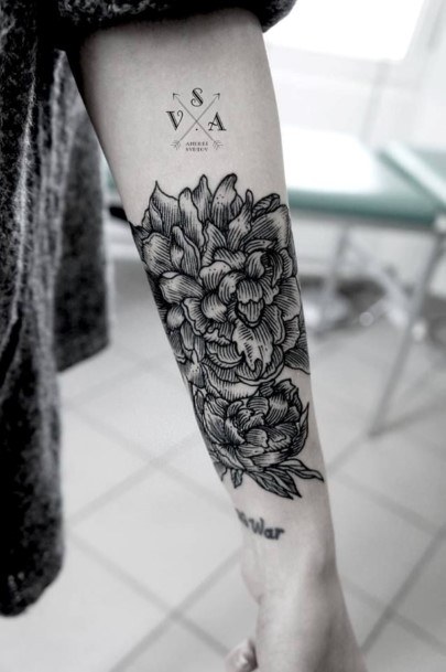 Gorgeous Black Forearms Tattoo Women