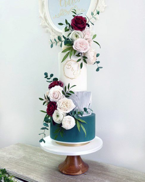 Gorgeous Delectable Wedding Cake Ideas Beautiful Pink Red Flower Design