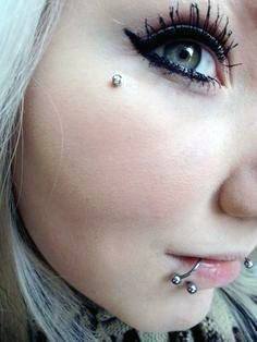 Gorgeous Face Piercing Ideas For Surface Dermal And Cute Spiral Snake Bite Lip Rings For Women