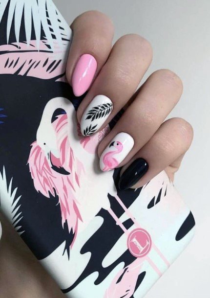 Gorgeous Flamingo Nails Women