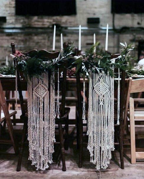 Gorgeous Greenery Bohemian Chair Decoration Inspiration Winter Wedding Ideas