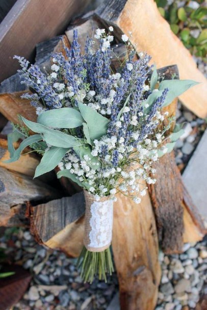 Gorgeous Lavendar Plant And Flowers Arrangement Wedding