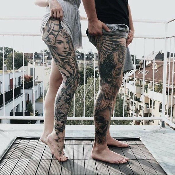 Gorgeous Leg Tattoo Women