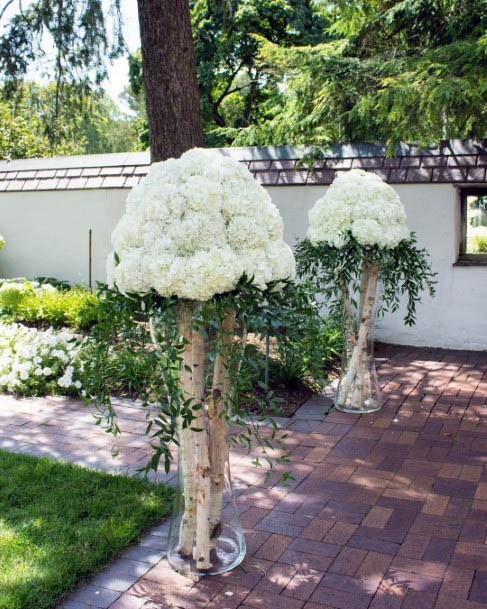 Gorgeous Long Stemmed White Wedding Flowers