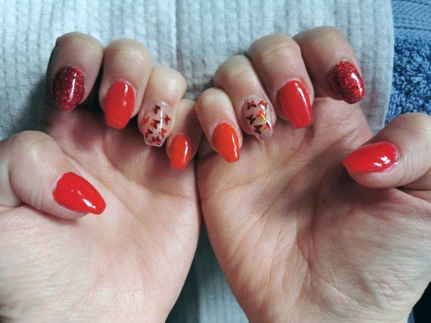 Gorgeous Red Butterfly Nails Women