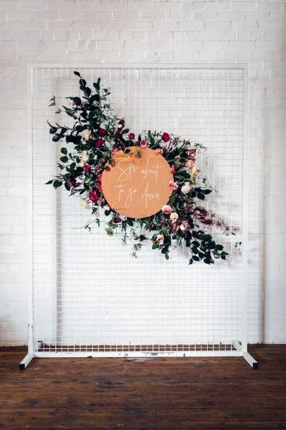 Gorgeous Rose Blush Red And White Greenery Bouquet Wedding Backdrop Ideas