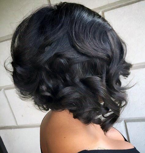 Gorgeous Shiny Curly Bob Hairstyles For Black Women