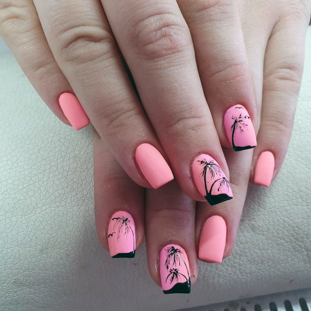 Gorgeous Squared Palm Tree Nail Inspiration For Girls