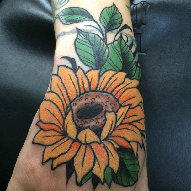 Gorgeous Sunflower Tattoo Womens Arms