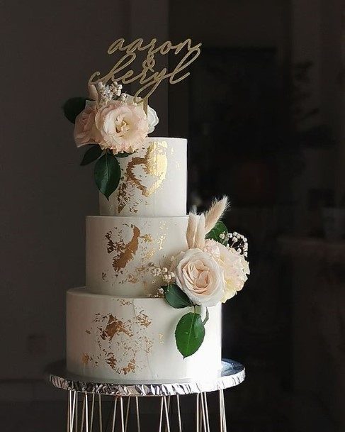 Gorgeous White Buttercream Wedding Cake