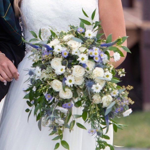 Gorgeous White Lavander Purple Wedding Bouquet Ideas