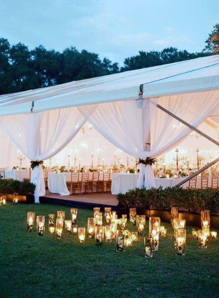 Gorgeous White Wedding Tent Decorations