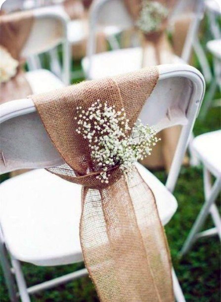 Gorgeous Wild Flower Bouquet Gold Sheer Pew Barn Wedding Ideas