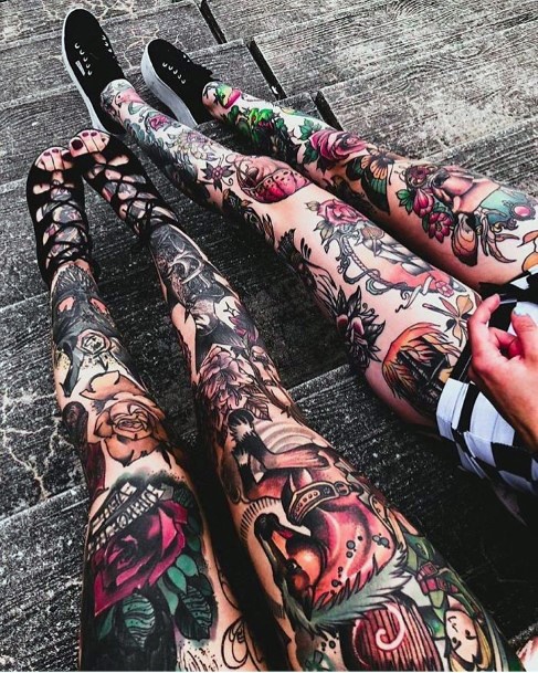 Gorgeous Womens Tattoo Legs