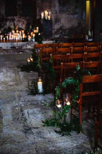 Gothic Aisle Decor Wedding