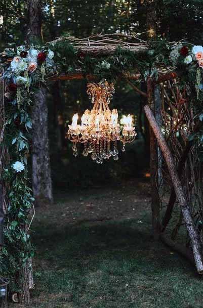 Gothic Chandelier Decor Wedding