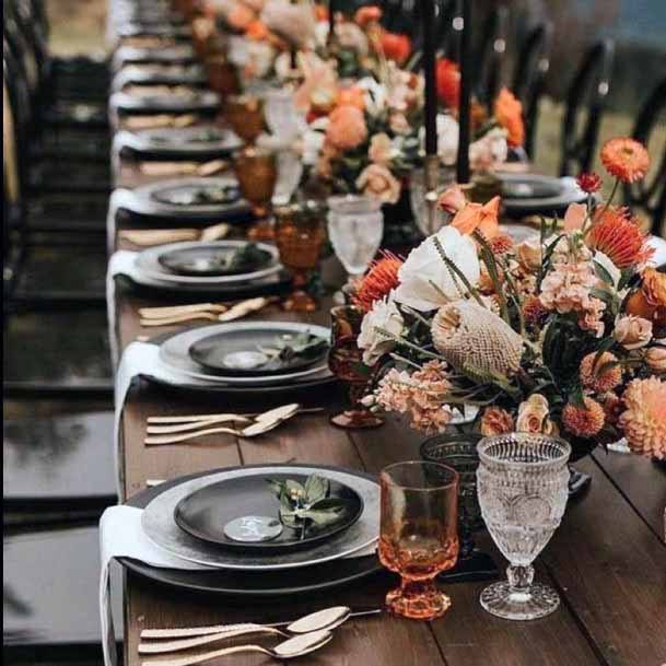 Gothic Decor Dining Room Wedding