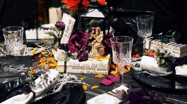 Gothic Dining Table Decor Wedding