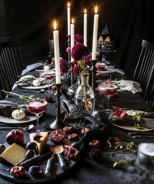 Gothic Dinner Table Wedding Decor