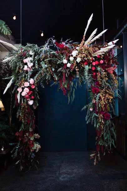 Gothic Floral Archway Wedding Decor