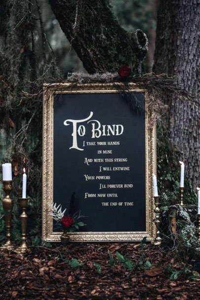 Gothic Framed Poem Wedding Decor