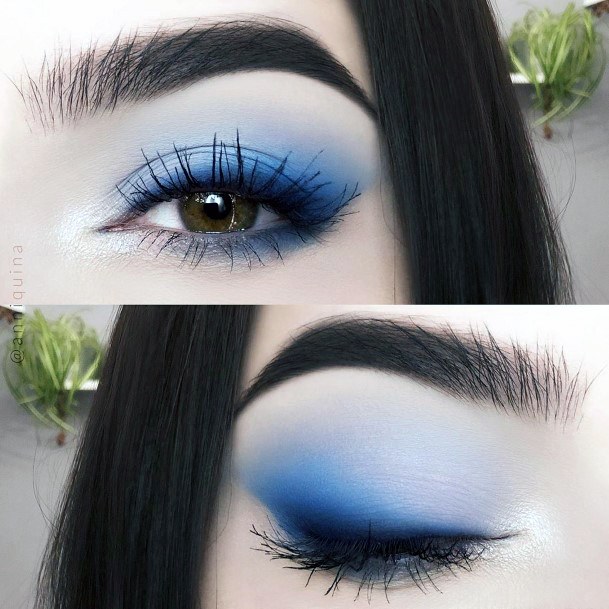 Gradient Blue Grey Eyeshadow For Women