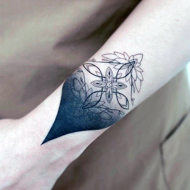 Gradient Tattoo Design Ideas For Girls