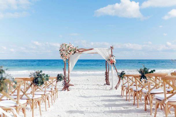 Grand Beach Wedding Flowers Decorations