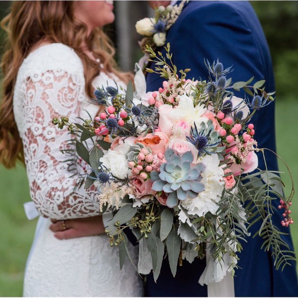 Grand Bouquet Of June Wedding Flowers