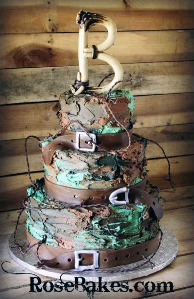 Grand Camo Wedding Cake