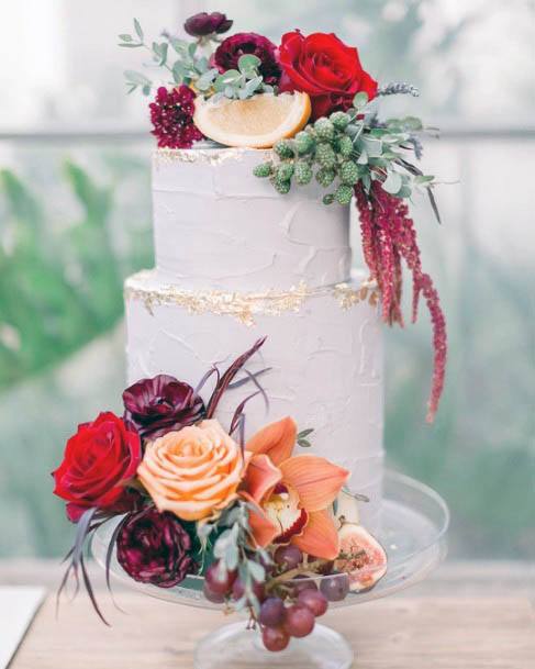 Grand Flowers Wedding Cake