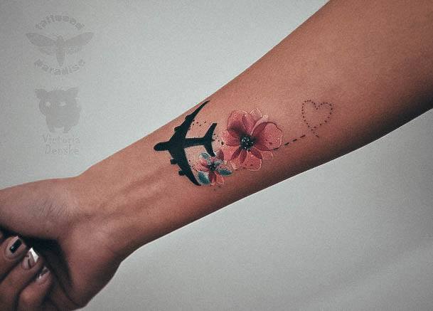 Great Airplane Tattoos For Women