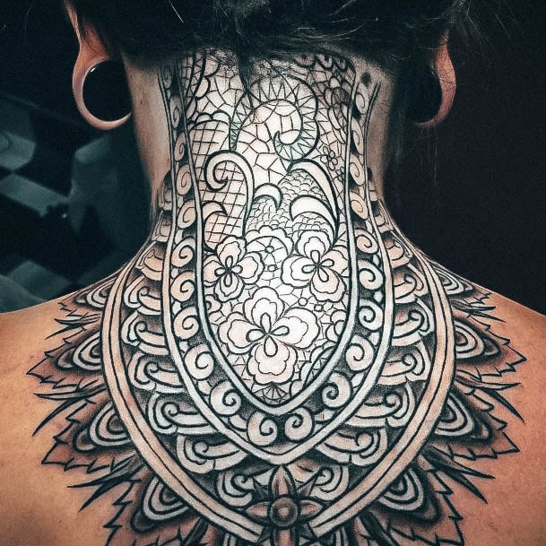 Great Back Of Neck Tattoos For Women