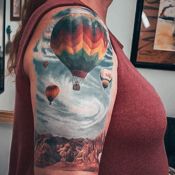 Great Ballon Tattoos For Women