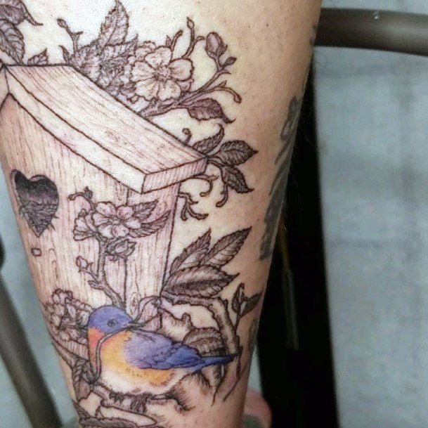 Great Birdhouse Tattoos For Women