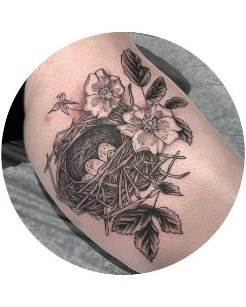 Great Birds Nest Tattoos For Women