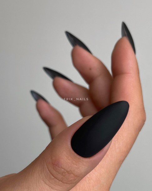 Great Black Oval Nails For Women