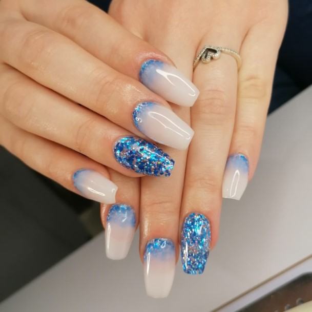 Great Blue Winter Nails For Women