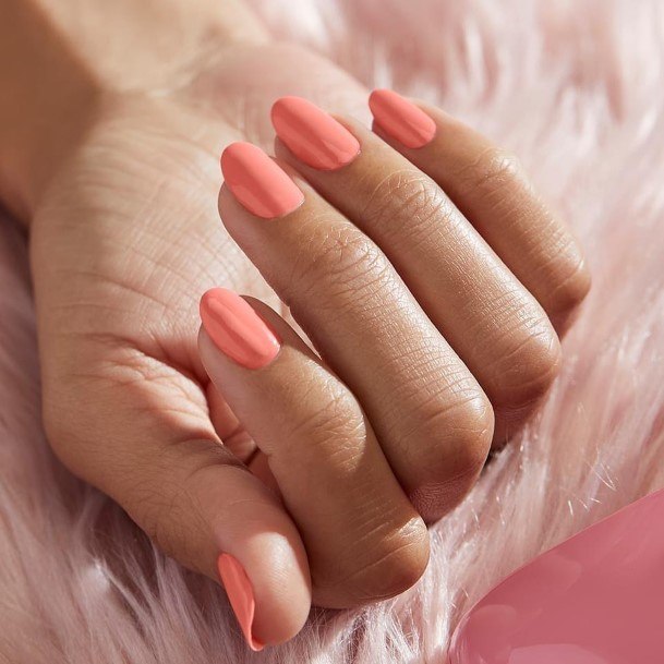 Great Bright Coral Nails For Women