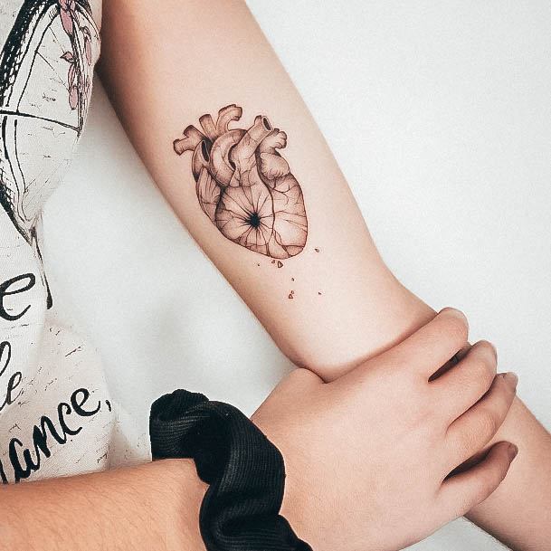 Great Broken Heart Tattoos For Women