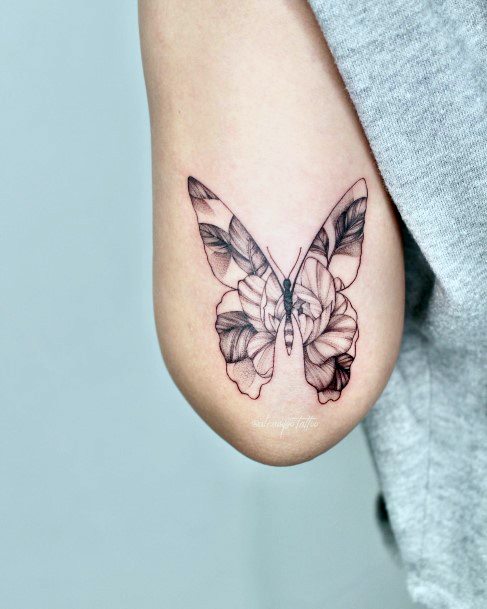 Great Butterfly Flower Tattoos For Women