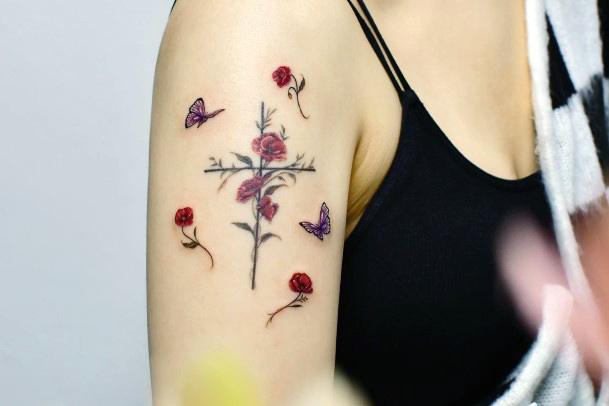 Great Camellia Tattoos For Women