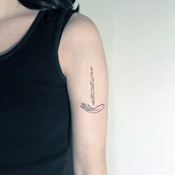 Great Candle Tattoos For Women