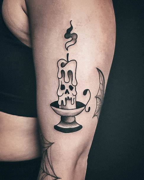 Great Candle Tattoos For Women