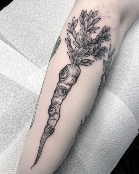 Great Carrot Tattoos For Women